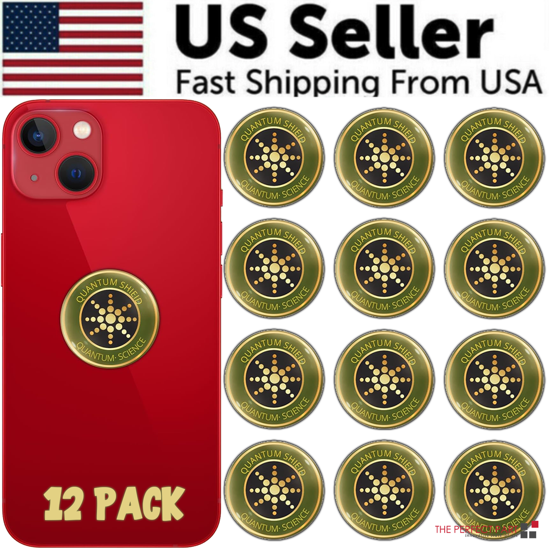 Quantum Anti Radiation Shield 5G EMF Protection 12 Stickers